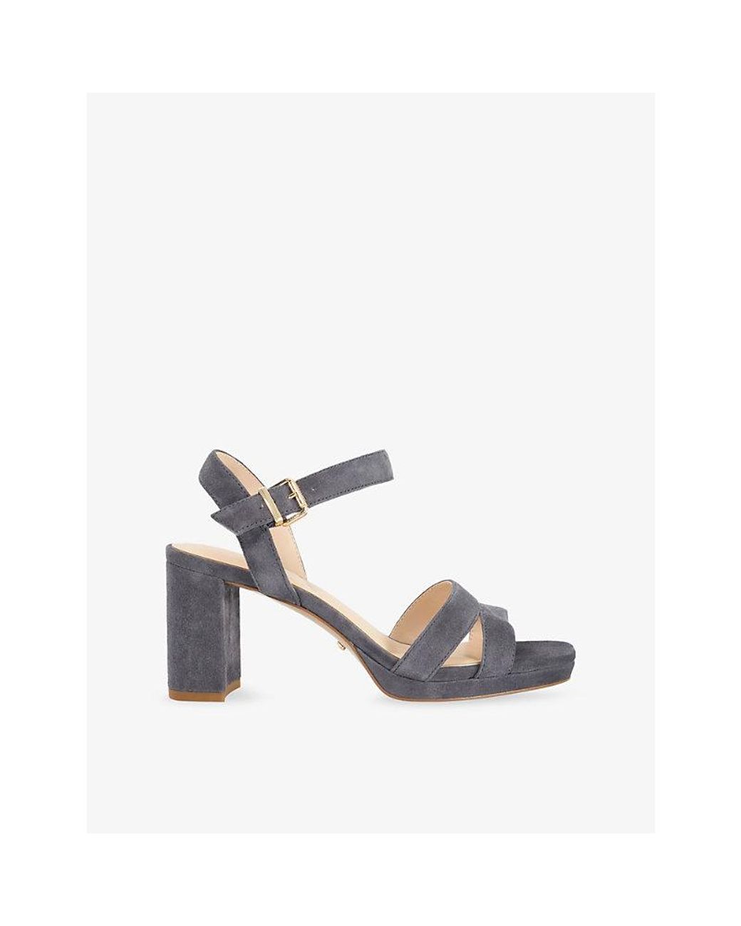 Dune White Manifesting Mini Suede Platform Sandals