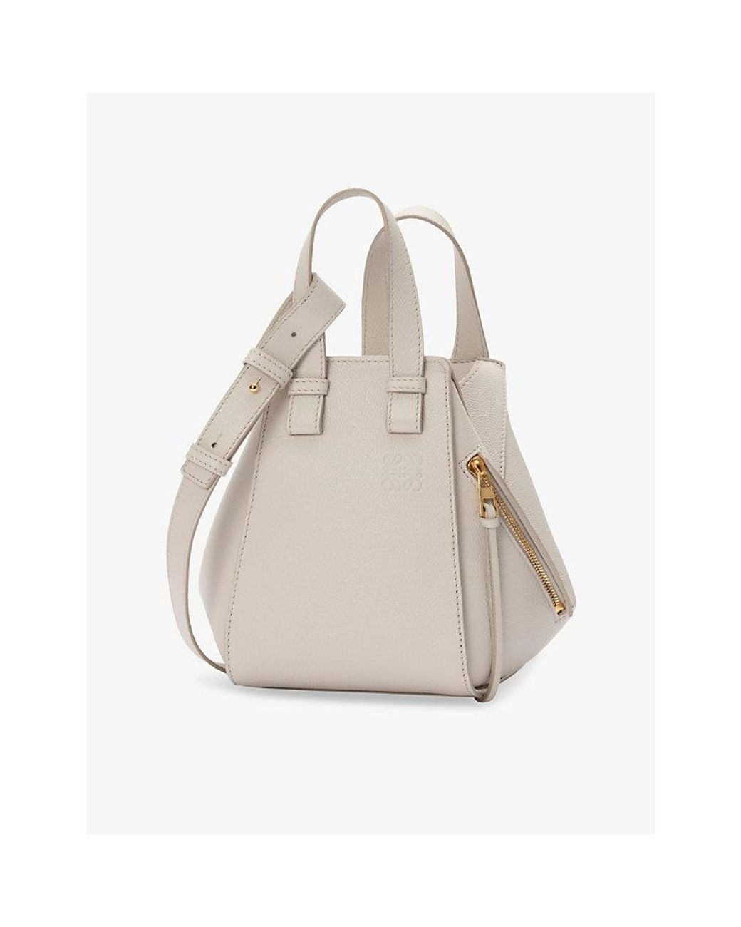 Loewe Natural Hammock Compact Leather Top-Handle Bag