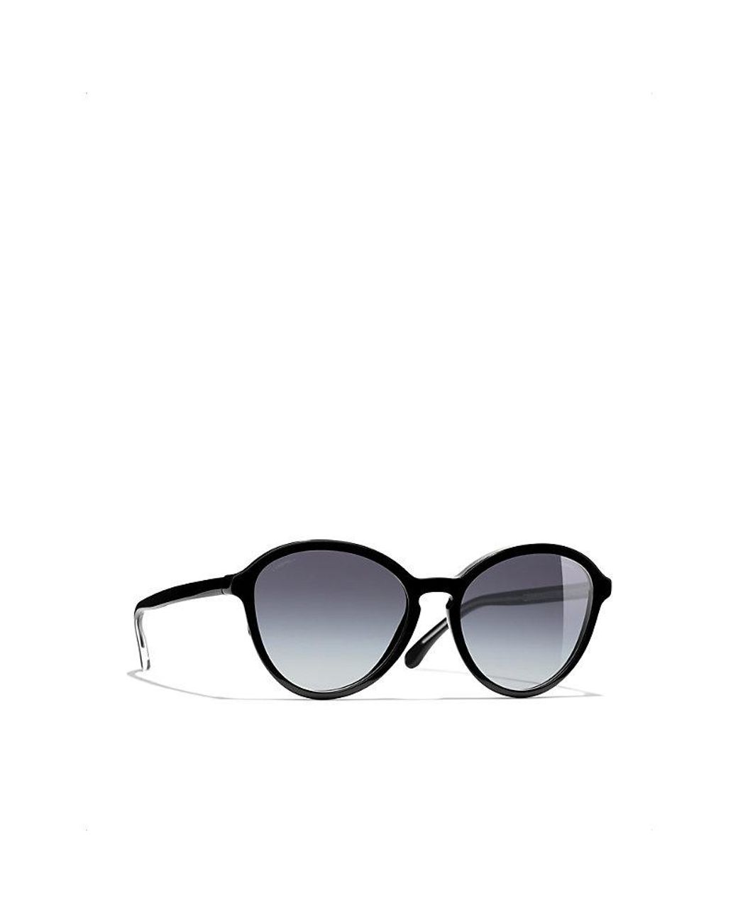 Chanel /crystal/ Pantos Sunglasses in Black | Lyst