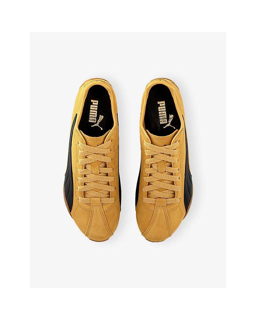 PUMA Yellow K-Street Suede Trainers