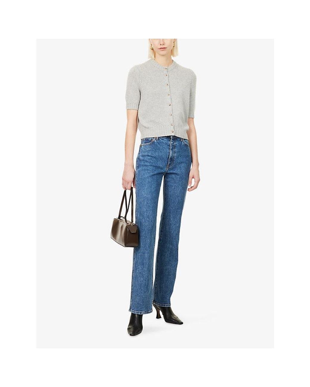 Khaite Blue Danielle Straight-Leg Denim Jeans