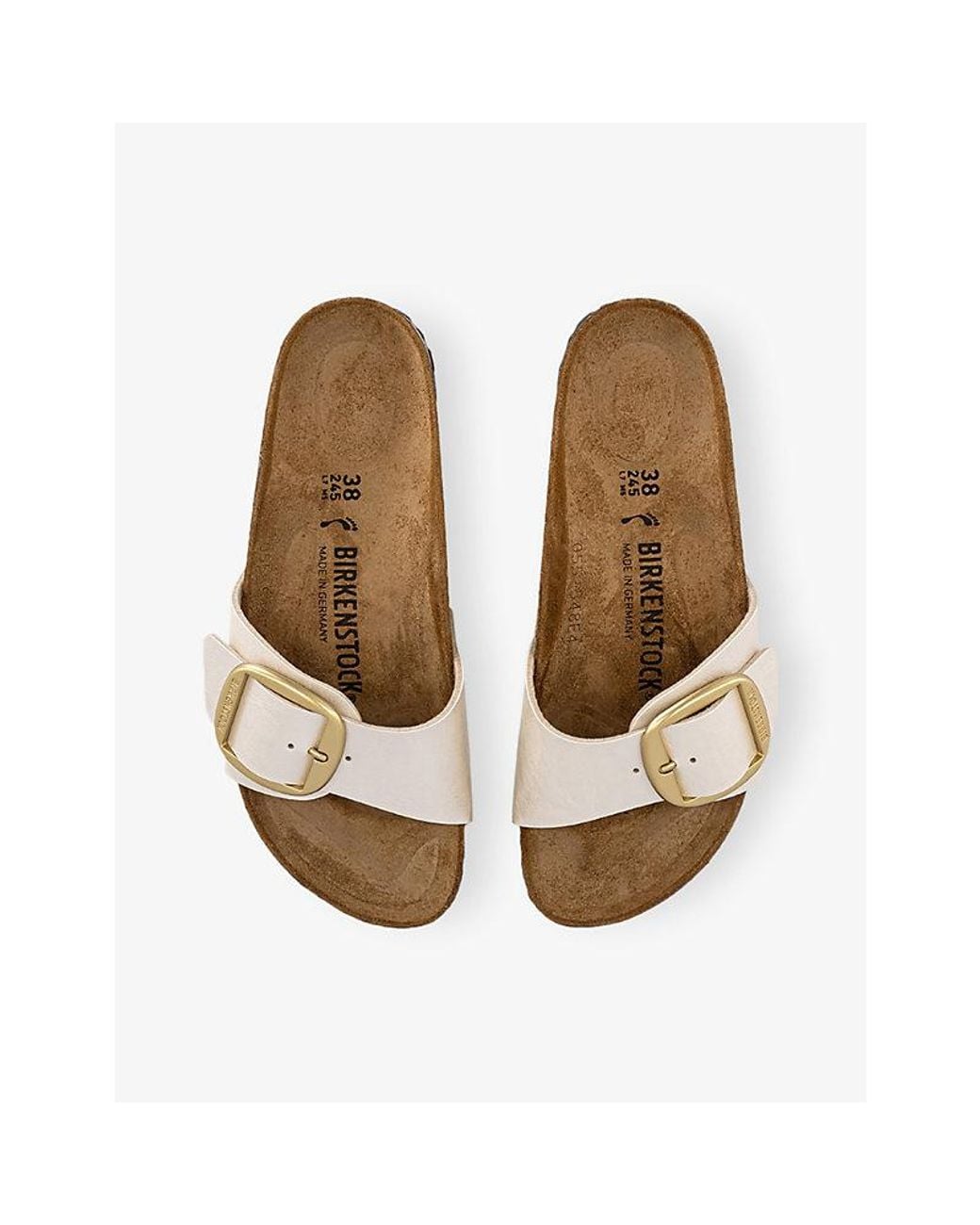 Birkenstock Brown Madrid Big Buckle Leather Sandals