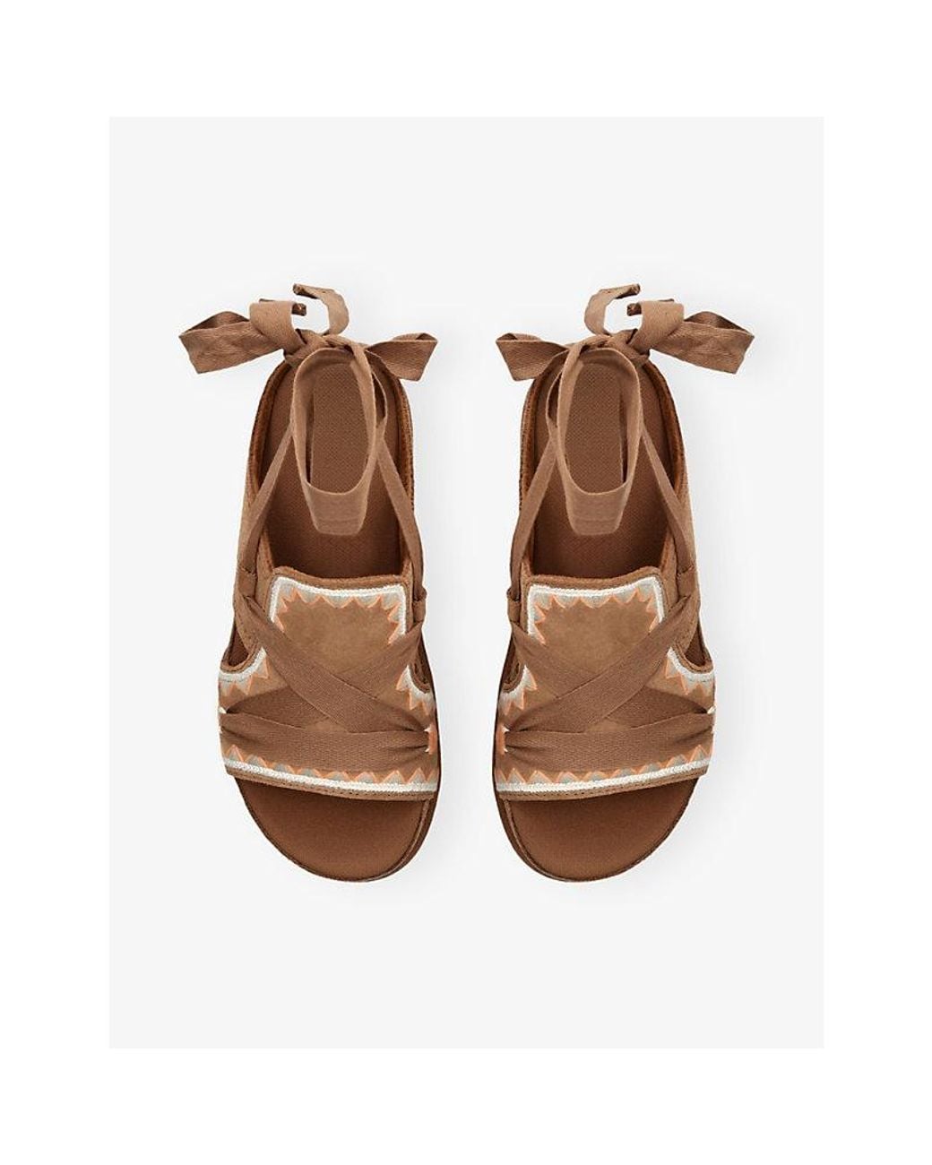 Ugg Brown Goldenstar Hi Artistitch Suede Sandals