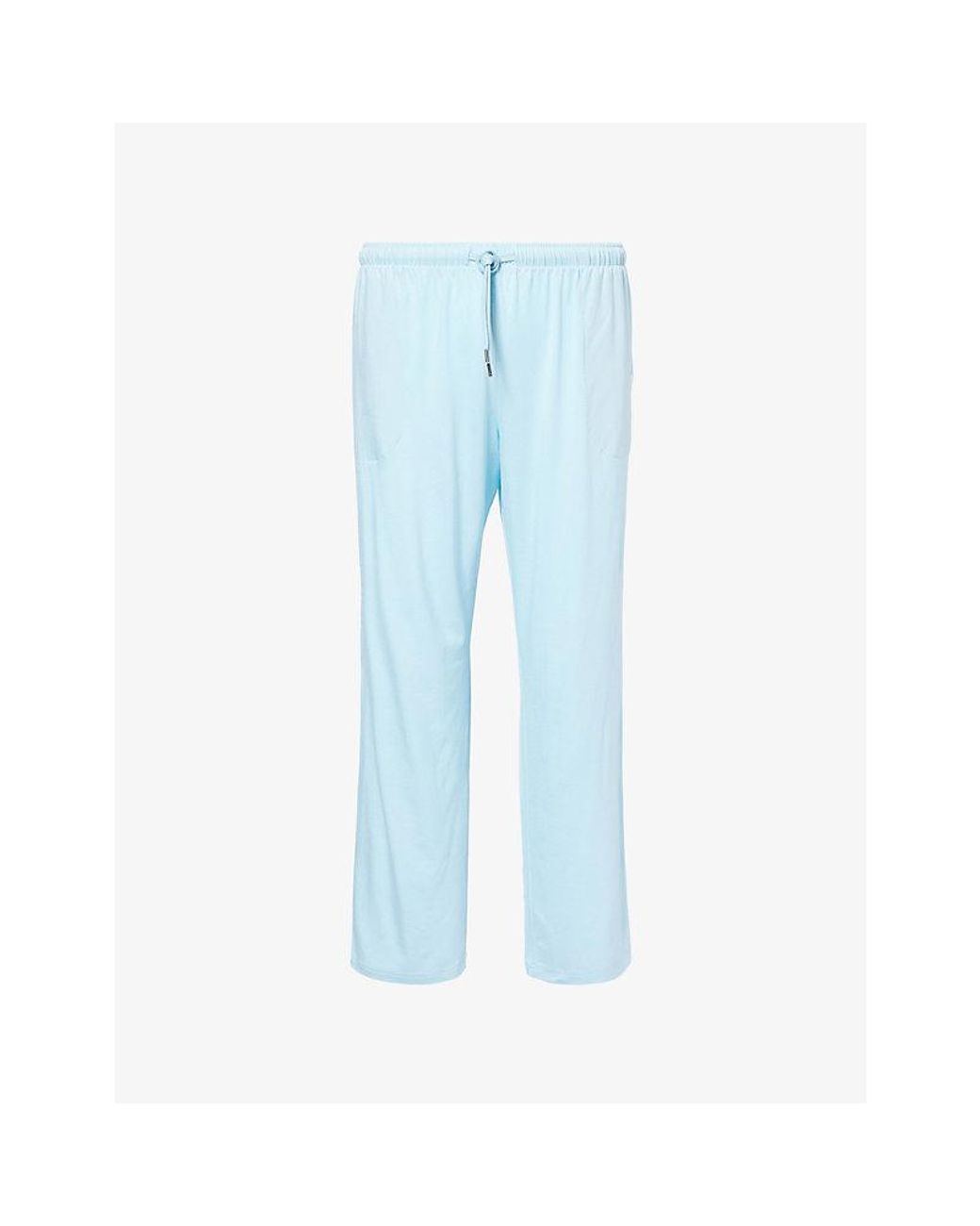 Derek Rose Blue Basel 25 Modal-Jersey Trousers for men