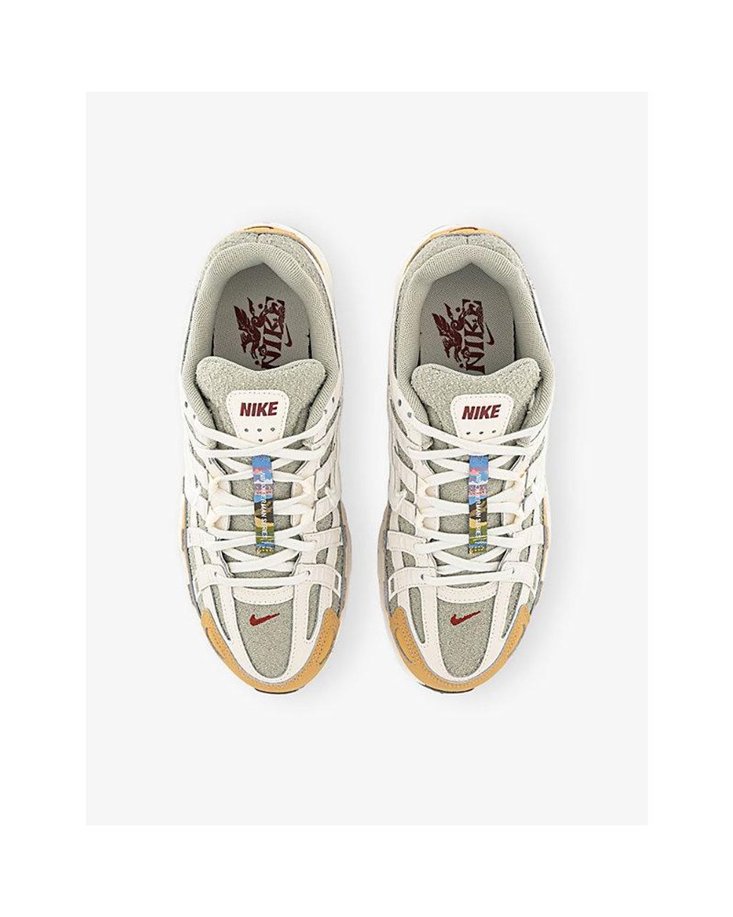 Nike White P-6000 Mixed-Material Trainers for men