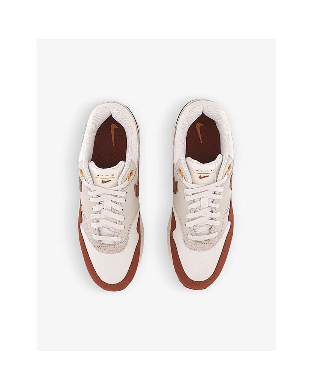 Nike Air Max 1 Leather Low-top Trainers in Pink for Men | Lyst