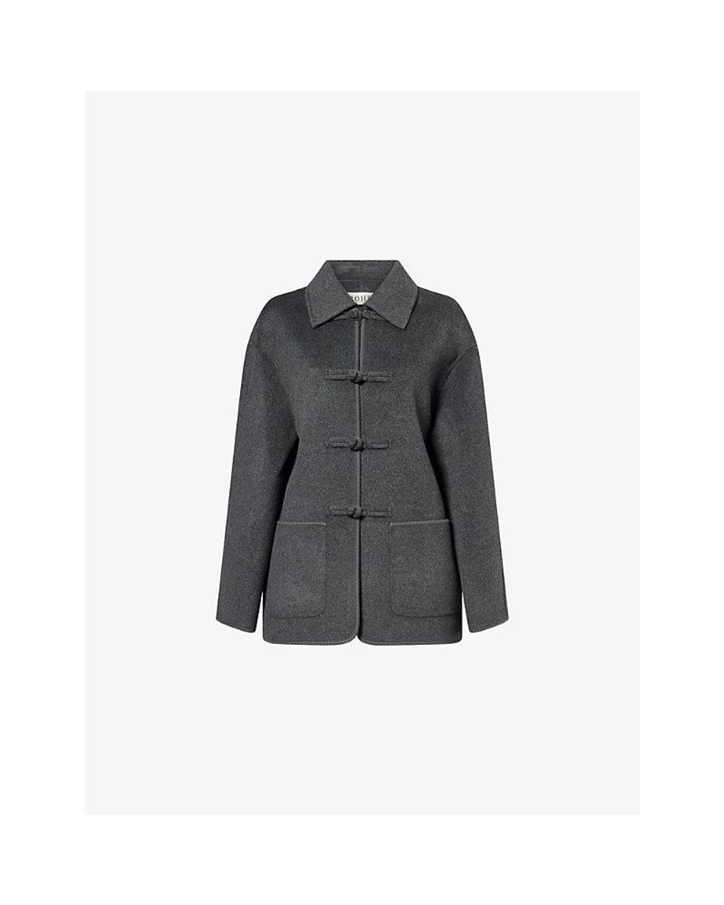 RÓHE Frames Gray Pankou Brushed Wool Jacket