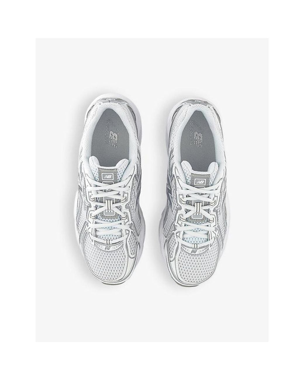 New Balance White 740 V2 Logo-Embroidered Mesh Low-Top Trainers