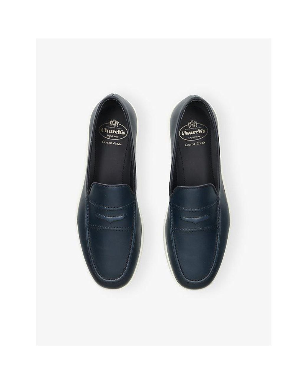 Church's Blue Peebles Leather Loafers for men