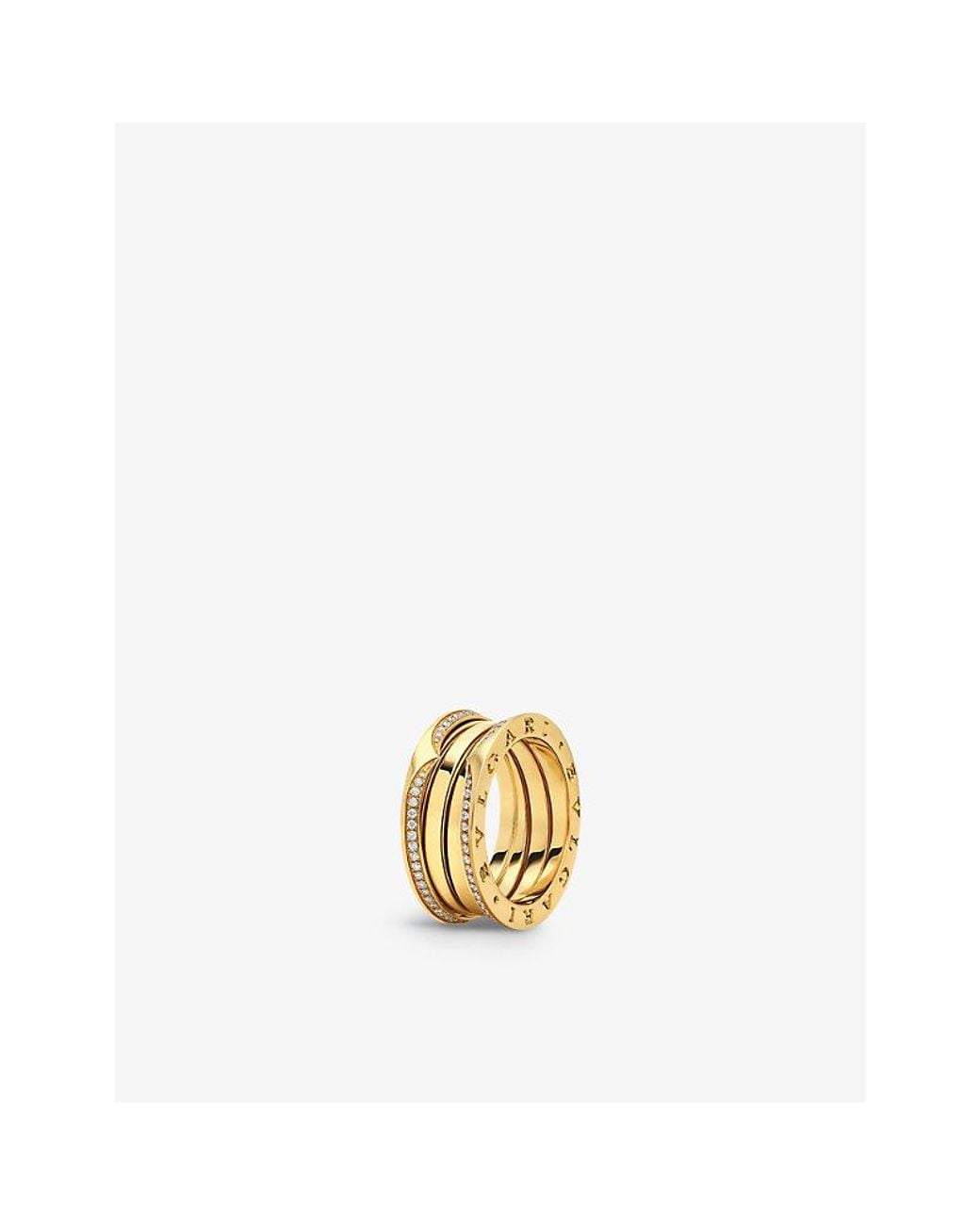 BVLGARI Metallic B.Zero1 18Ct- And 0.47Ct Brilliant-Cut Diamond Ring