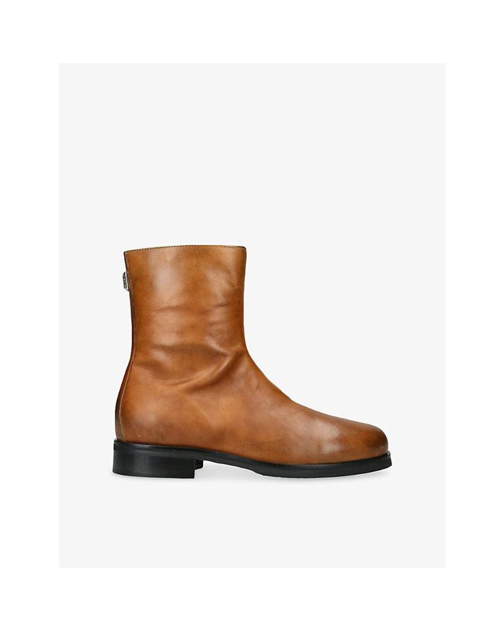 Collegium Brown Stivale Leather Ankle Boots