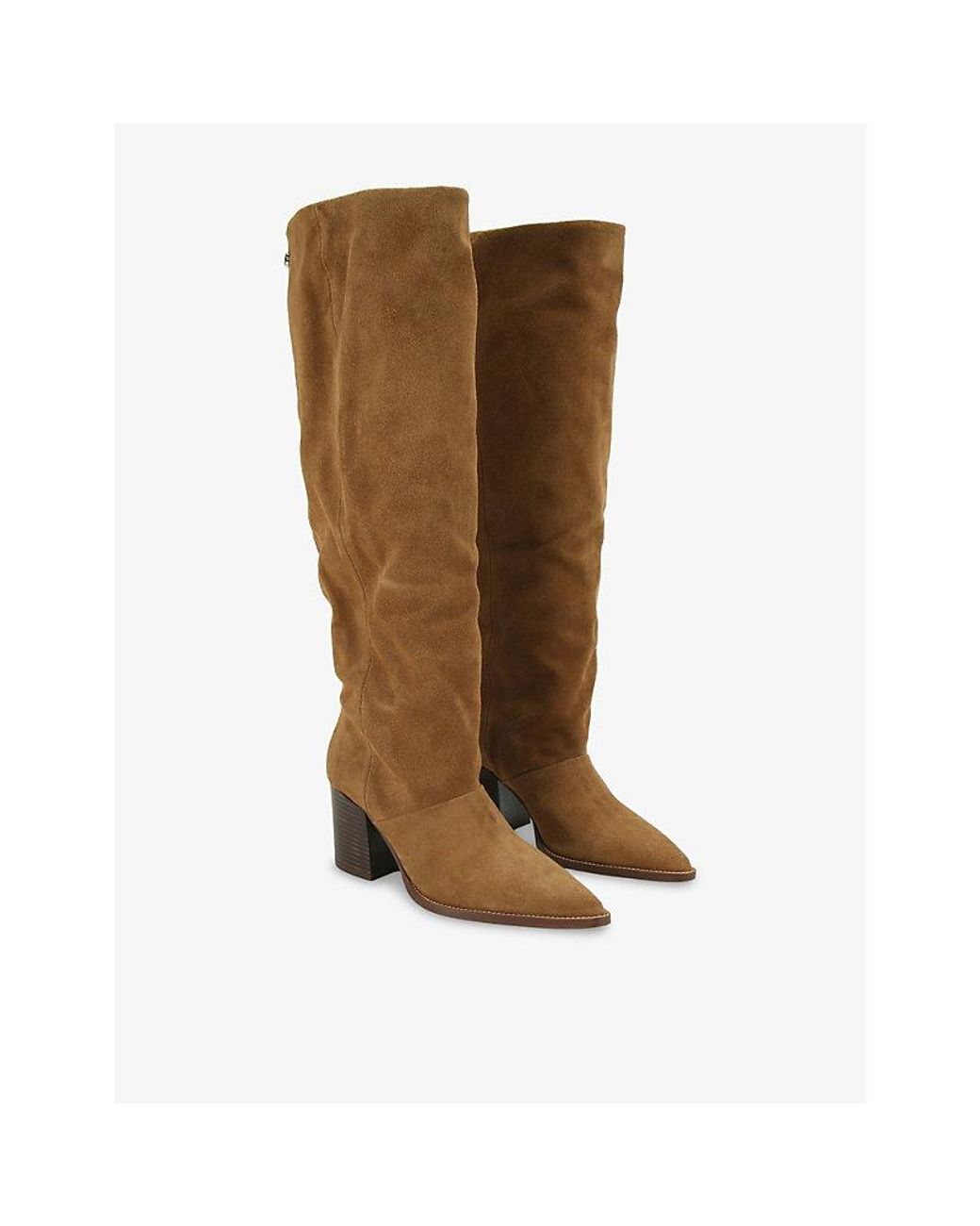 Carvela Kurt Geiger Brown Reina Heeled Suede Knee-High Boots