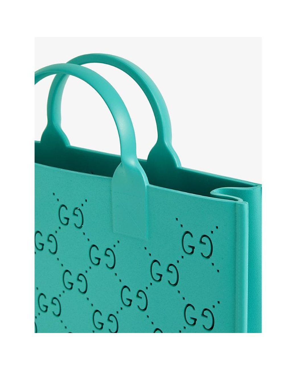 Gucci gg Perforated Rubber Tote Bag in Blue | Lyst
