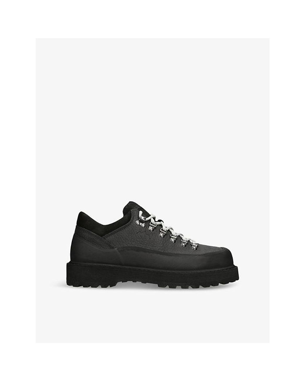 Diemme Black Cornaro Gomma Low-Top Leather Boots for men
