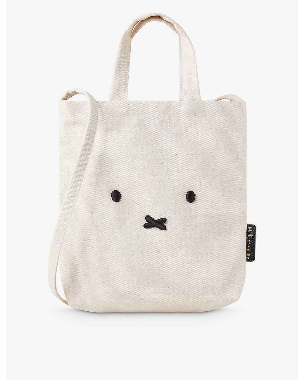 Mulberry Mulb Sml Tote Canvas Miffy in Natural | Lyst