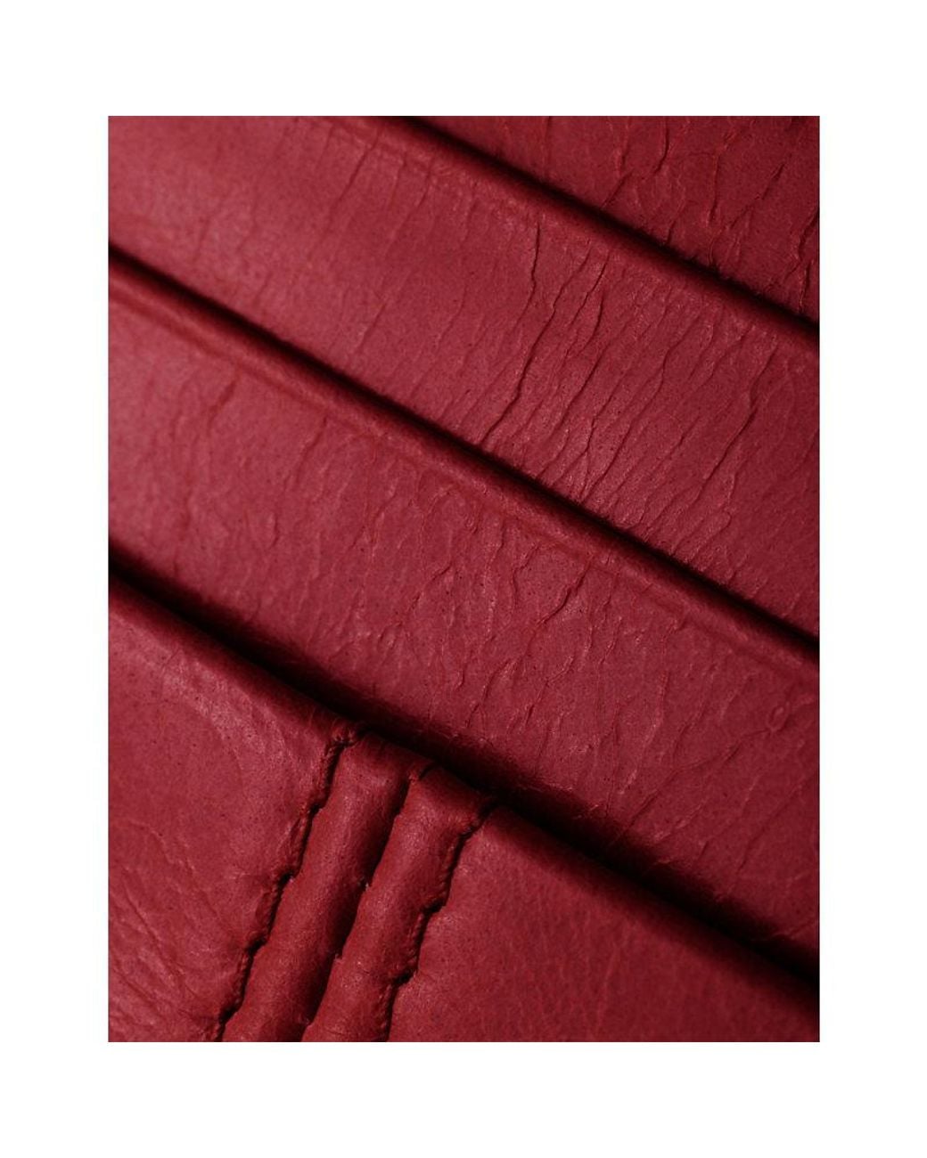 Prada Red Triangle-Logo Leather Card Holder