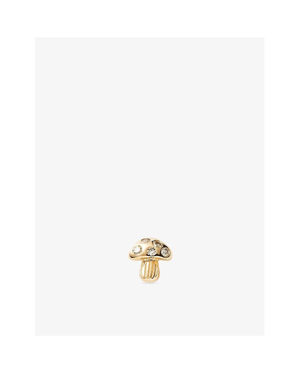 Missoma Metallic Mushroom 9Ct And 0.02Ct Diamond Single Stud Earring