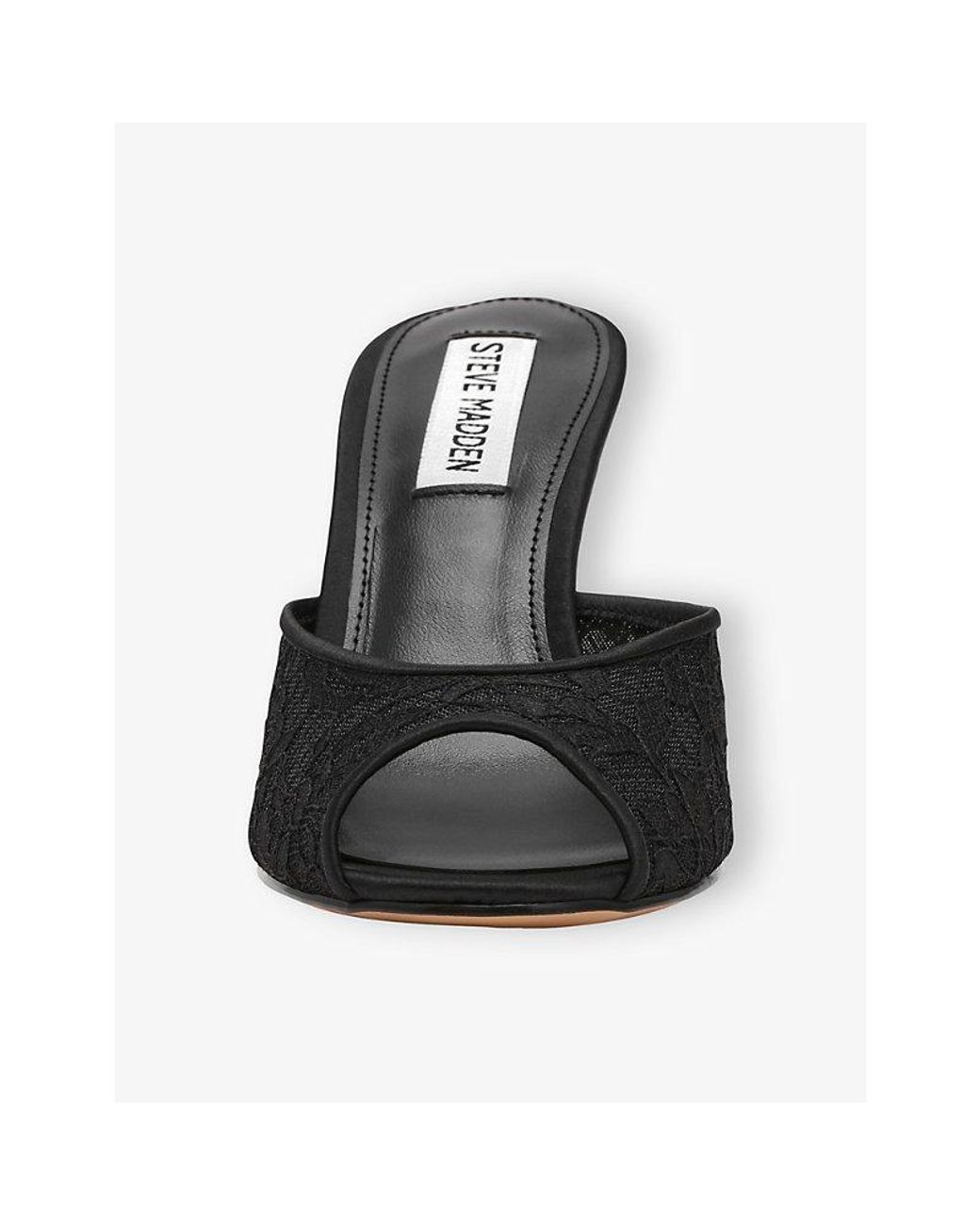 Steve Madden Black Rollout Lace Mules