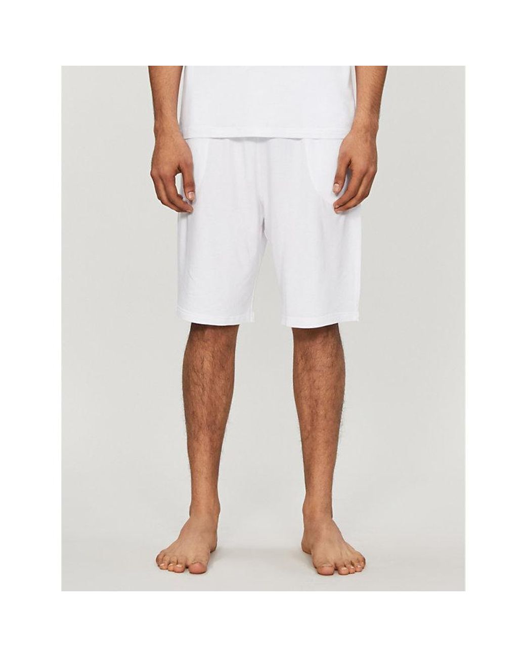 Derek Rose White Basel Stretch-Modal Shorts for men