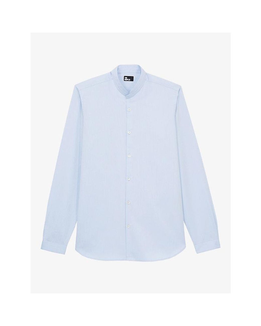 The Kooples Blue Slim-Fit Cotton Shirt for men