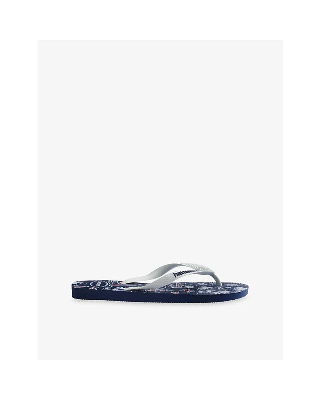 Havaianas Blue Top Nautical Rubber Flip-Flops