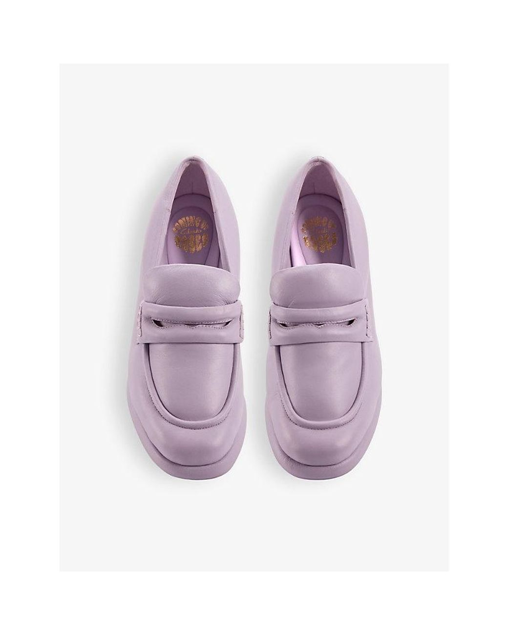 Clarks X Martine Rose Purple Martine Rose X Clarks Loafer 1 Leather-Blend Heeled Loafers