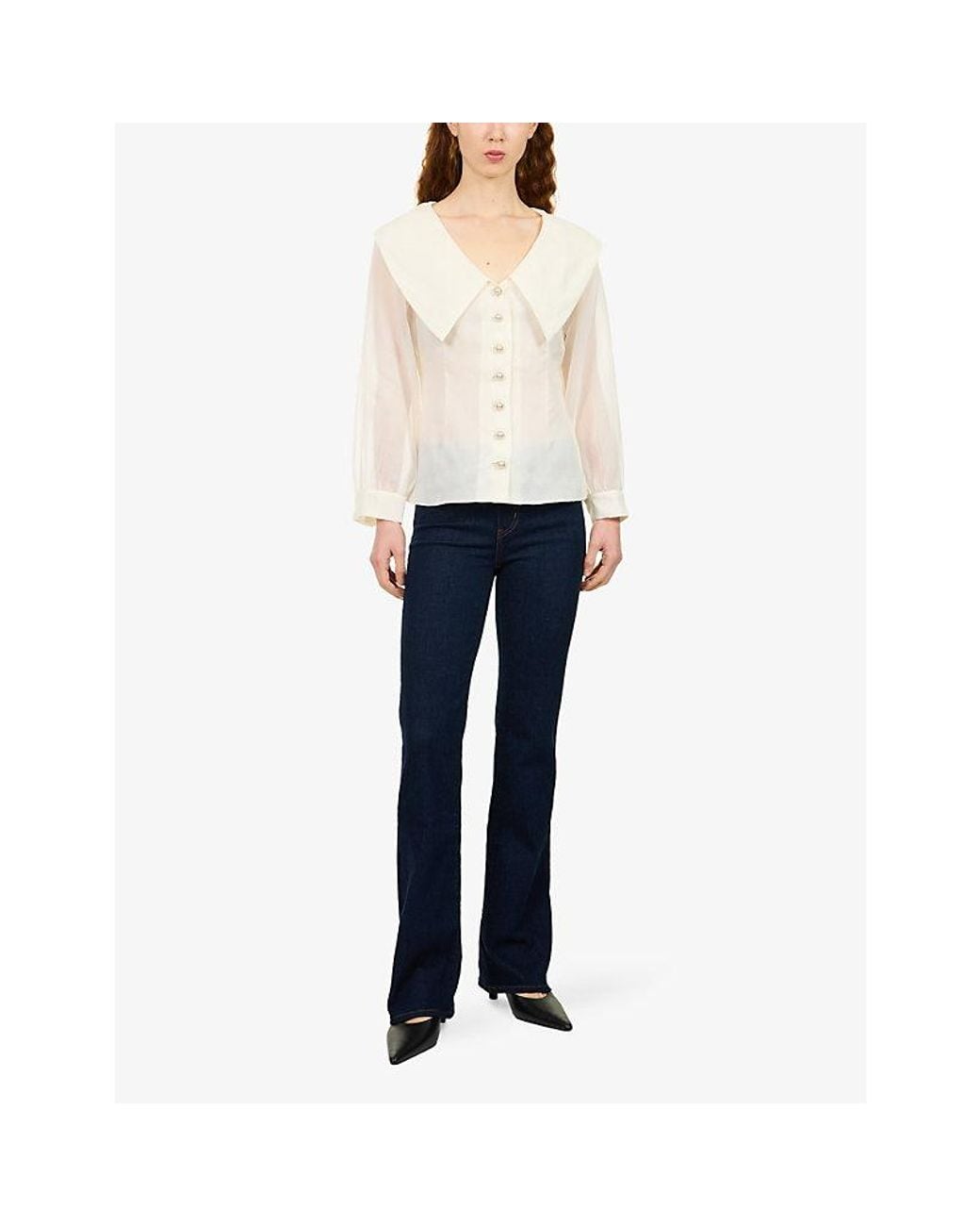 FRAME White The Regency Silk Shirt
