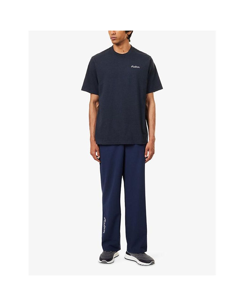 Malbon Blue Bermuda Baldwin Cotton T-Shirt for men
