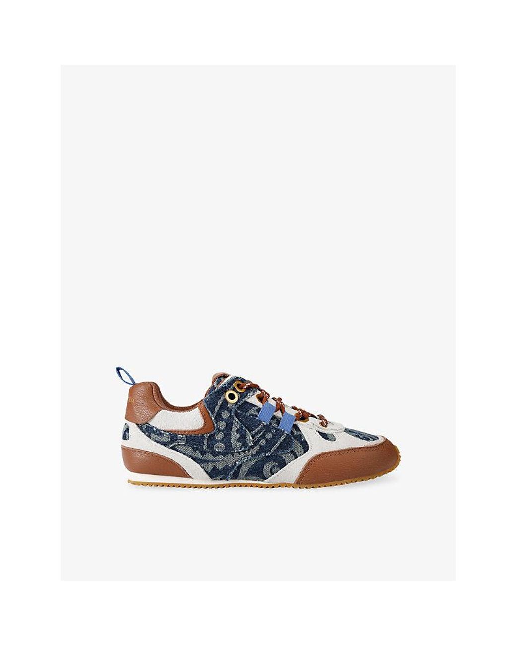 Kurt Geiger Blue K Slim Denim Trainers