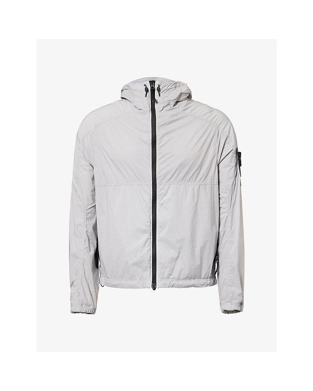 Stone Island Gray Ultralight Hooded Woven Jacket for men