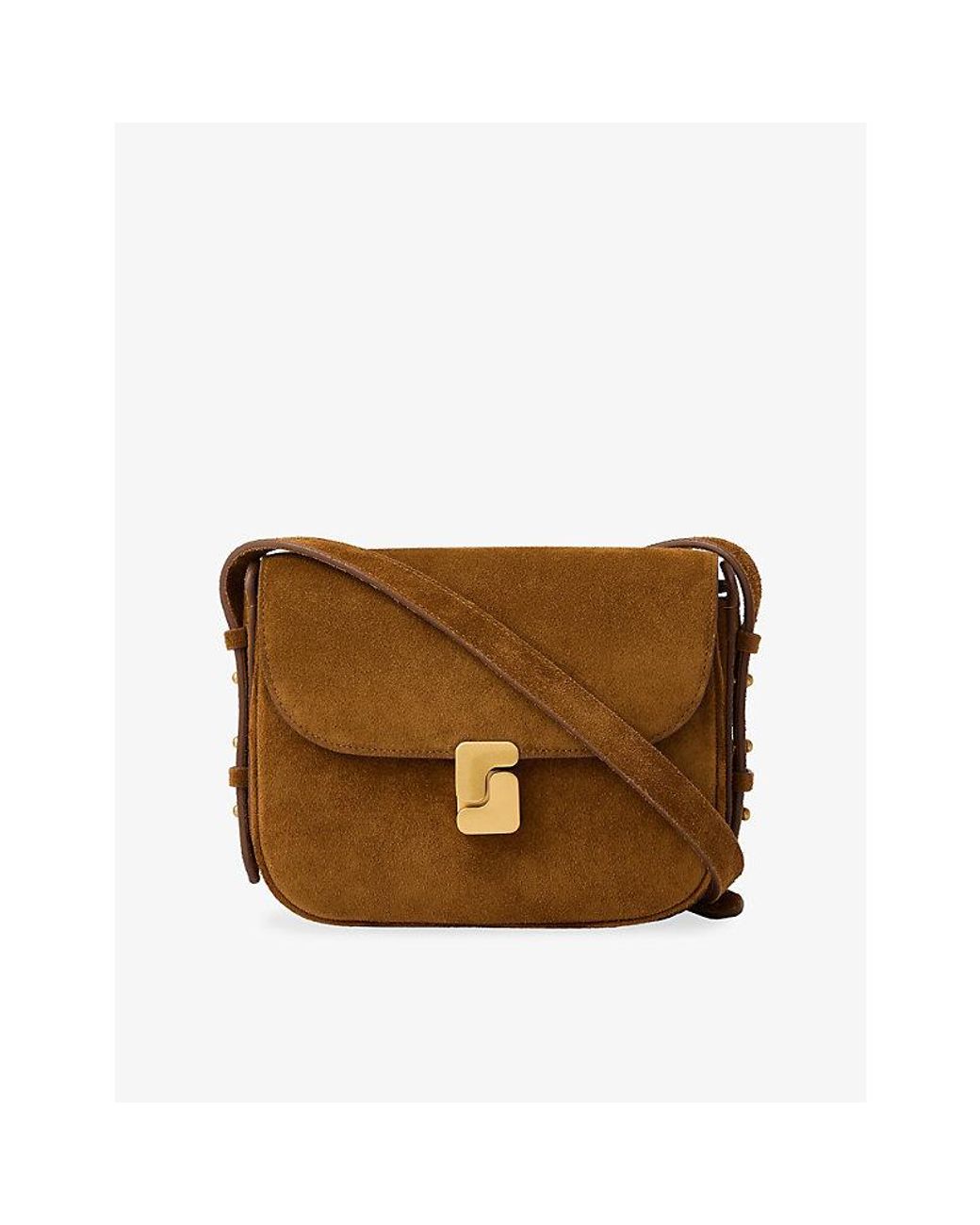 Soeur Brown Bellissima Mini Suede Cross-Body Bag