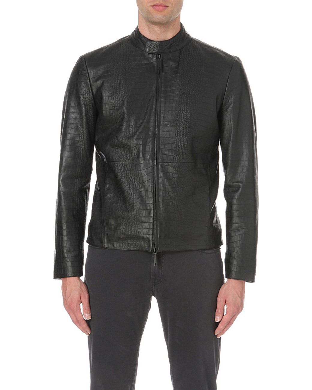 AW2007 厚い EMPORIO ARMANI Leather Jacket