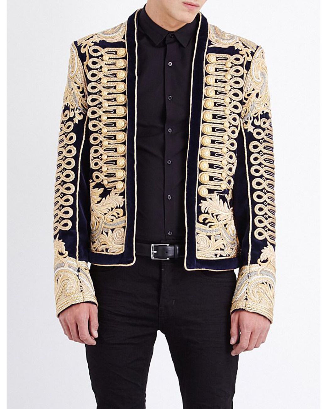Balmain Rope-embroidered in Black for Men |