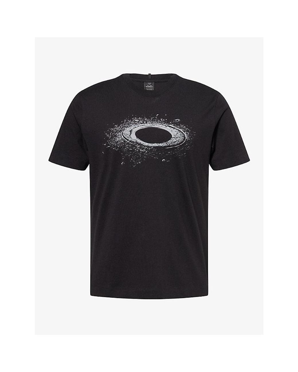 Oakley Black Lunar Eclipse Graphic-Print Cotton T-Shirt for men