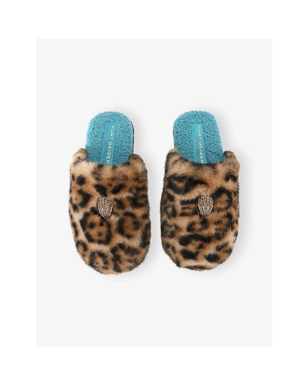 Kurt Geiger Brown Kensington Faux-Fur Slippers