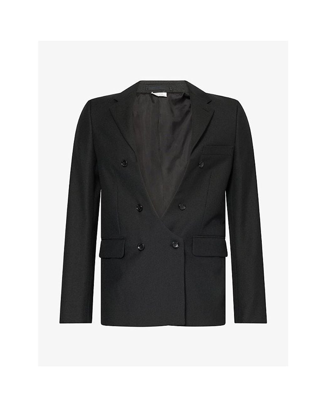 Comme des Garçons Black Double-Breasted Wool-Blend Blazer for men
