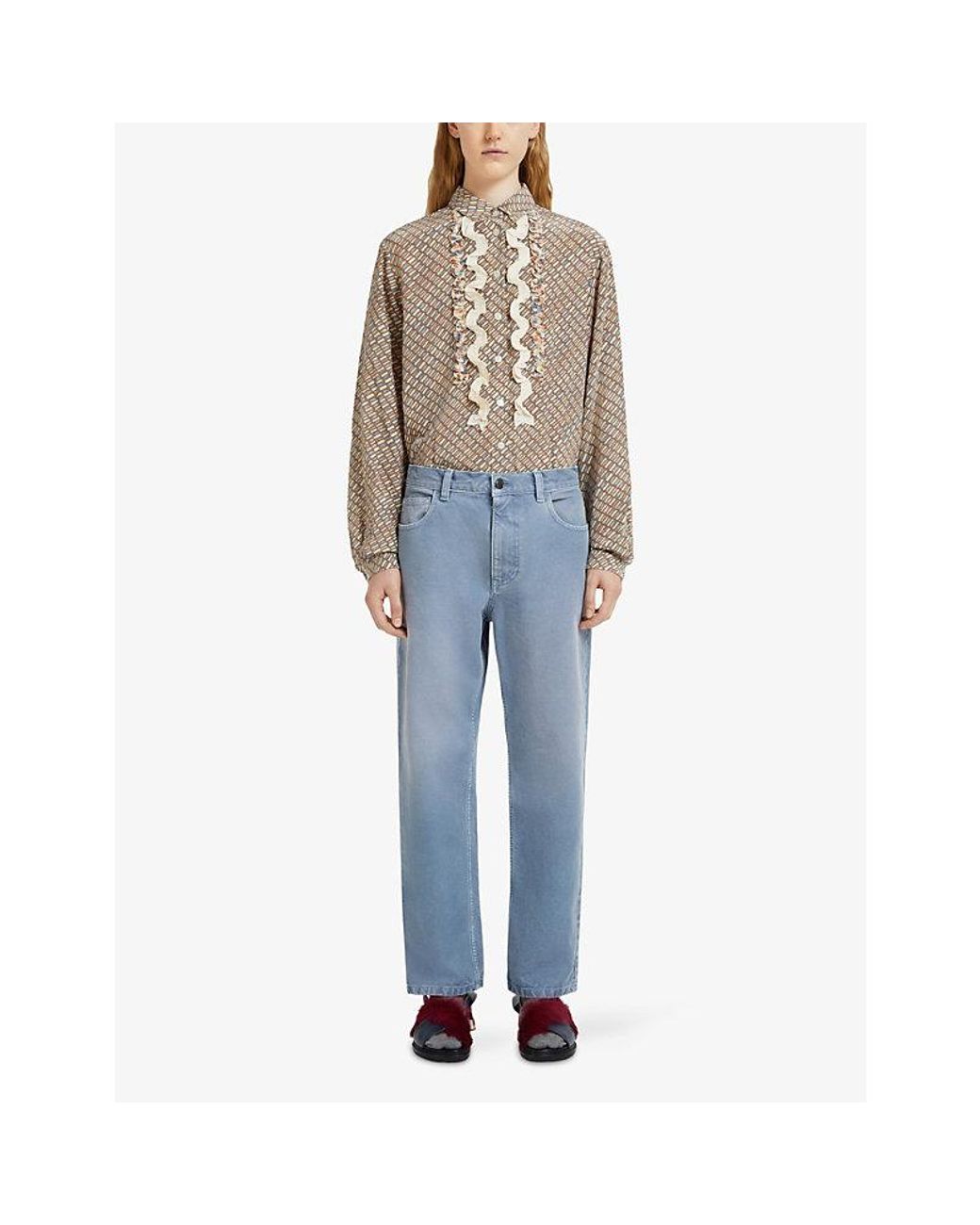 Marni Blue Boyfriend Light-Wash Denim Jeans