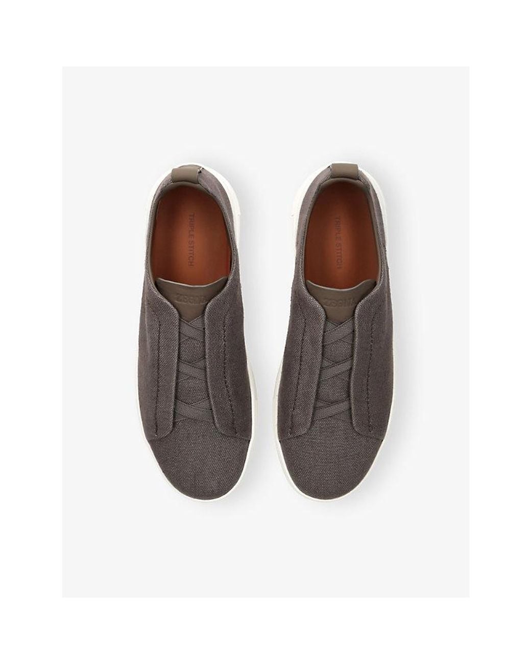 Zegna Multicolor X3 Triple Stitch Woven Low-Top Trainers for men