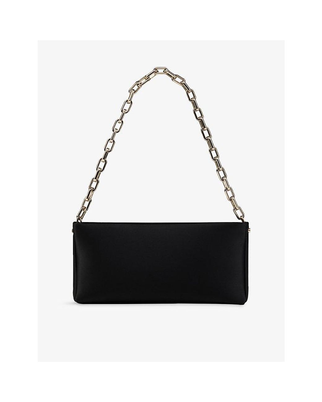 Christian Louboutin Black Maykimay Chain Pouch Satin Clutch Bag
