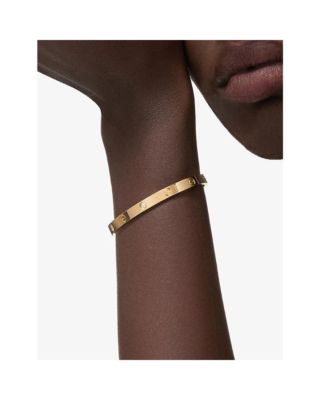 Cartier Metallic Love Medium 18Ct- And 0.19Ct Diamond Bracelet