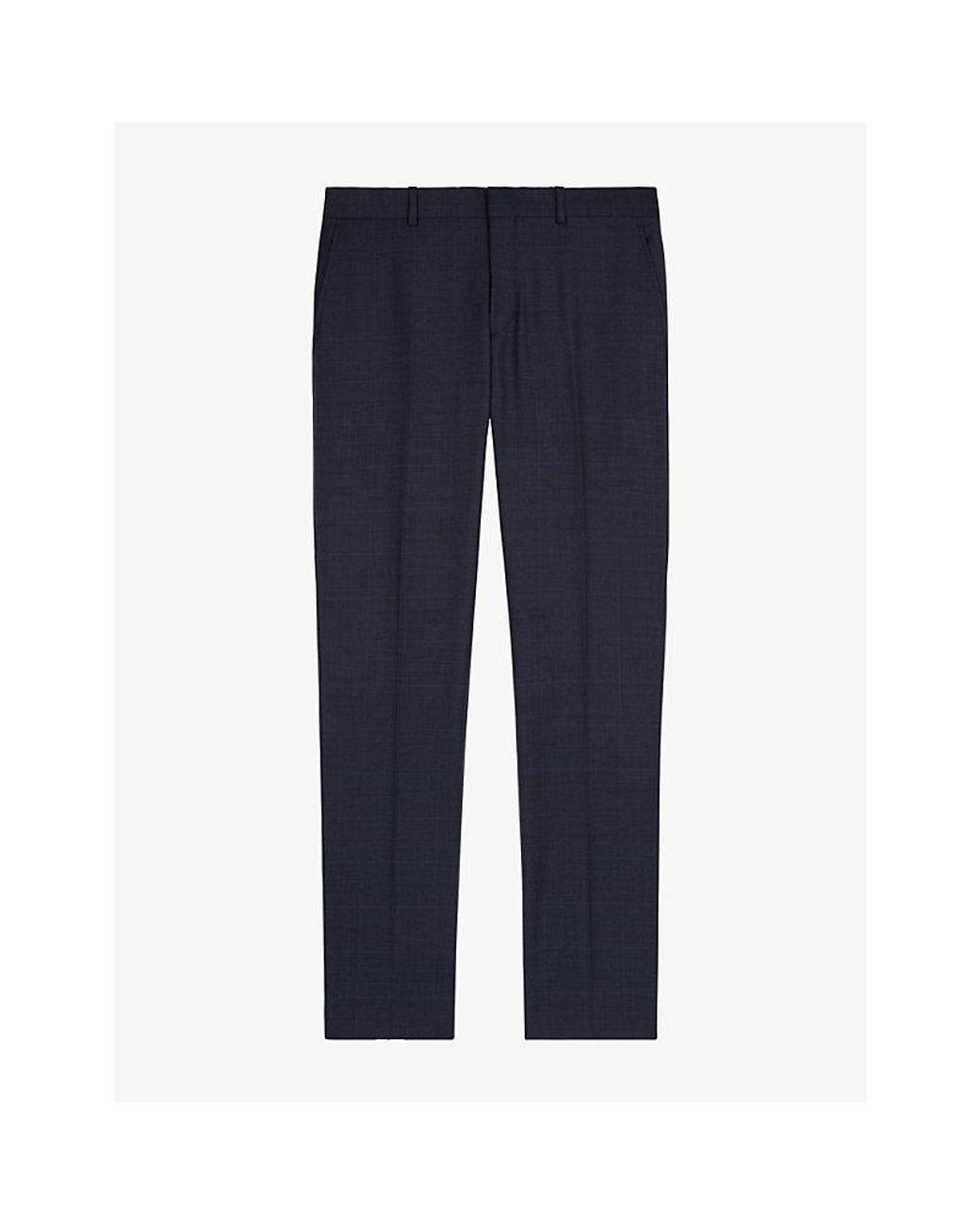 The Kooples Blue Slim-Leg Wool Trousers for men