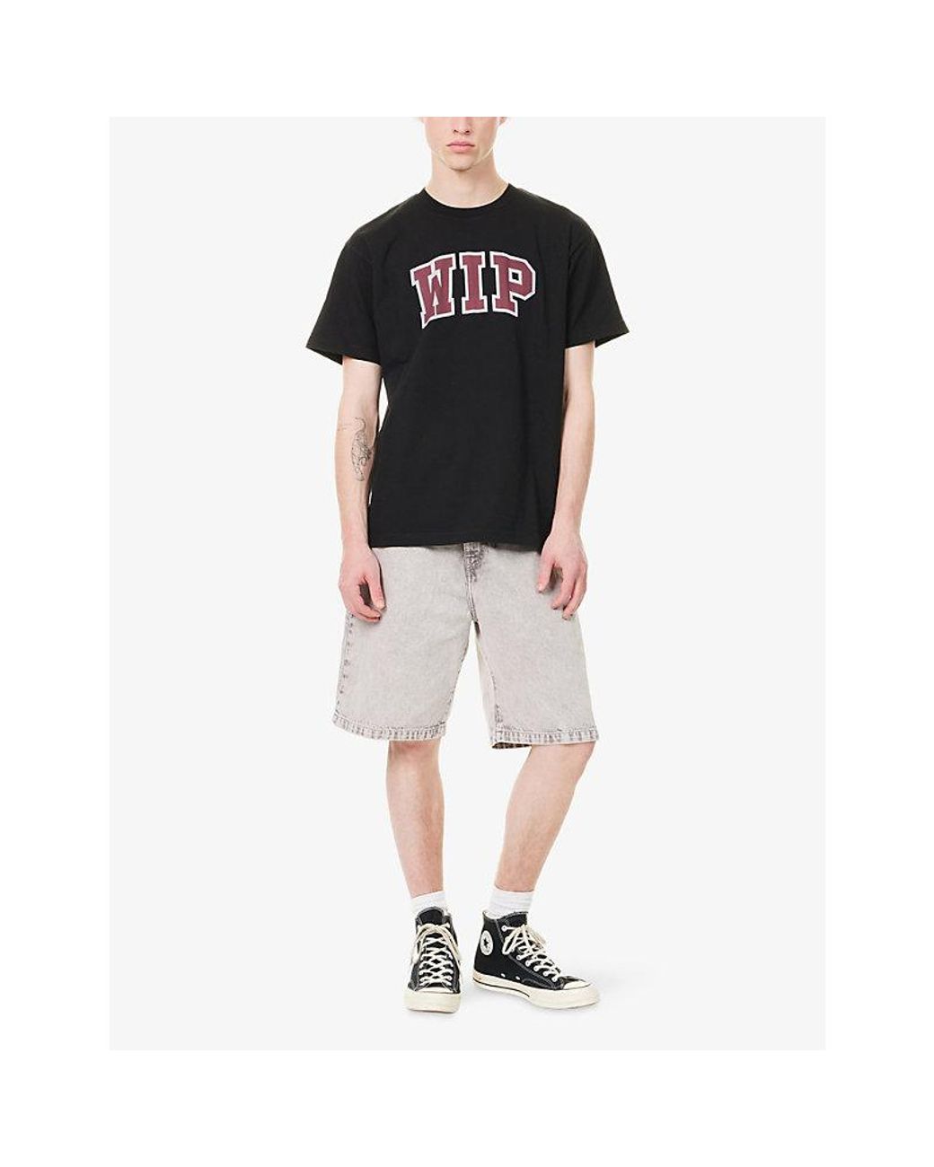 Carhartt Gray Landon Denim Shorts for men