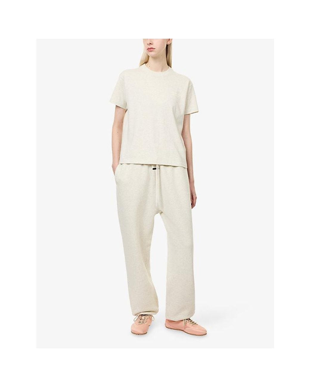 Fear Of God Natural Classic Embossed-Logo Cotton-Jersey Jogging Bottoms