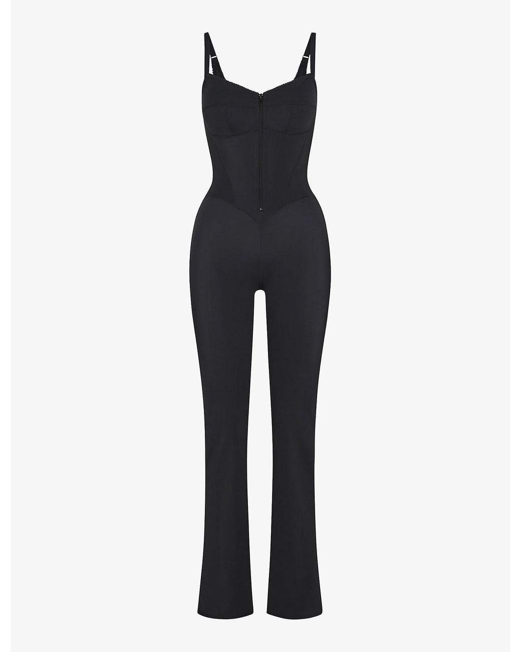 Skims Glam Panelledbodice Stretchwoven Jumpsuit in Blue Lyst