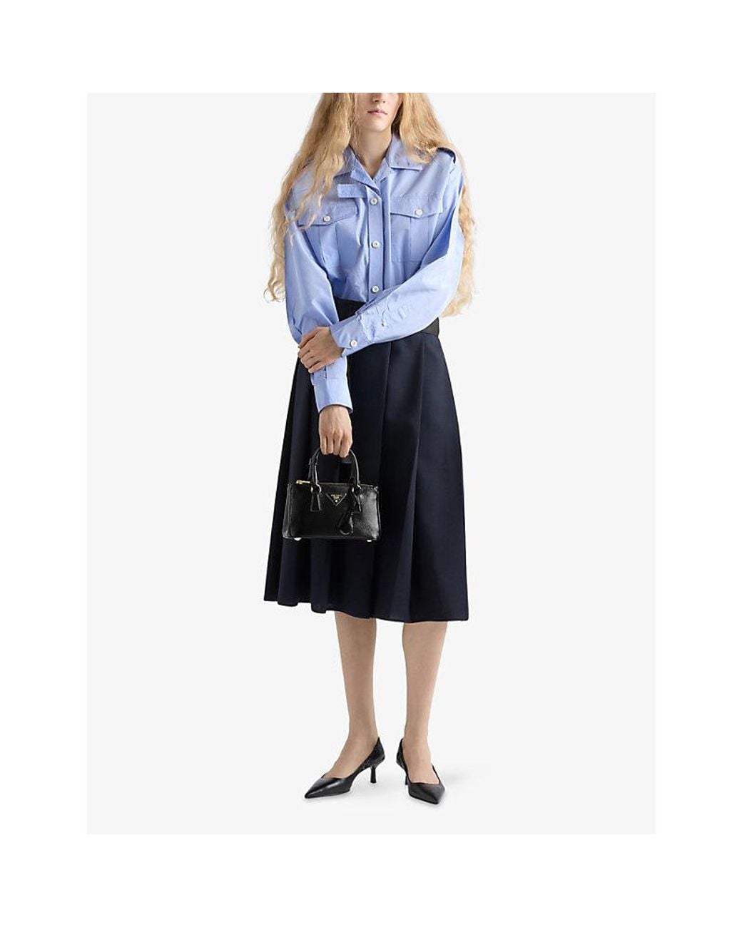 Prada Black Galleria Medium Saffiano-Leather Tote Bag