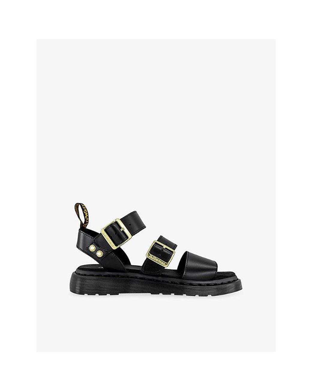 Dr. Martens Black Gryphon Leather Sandals