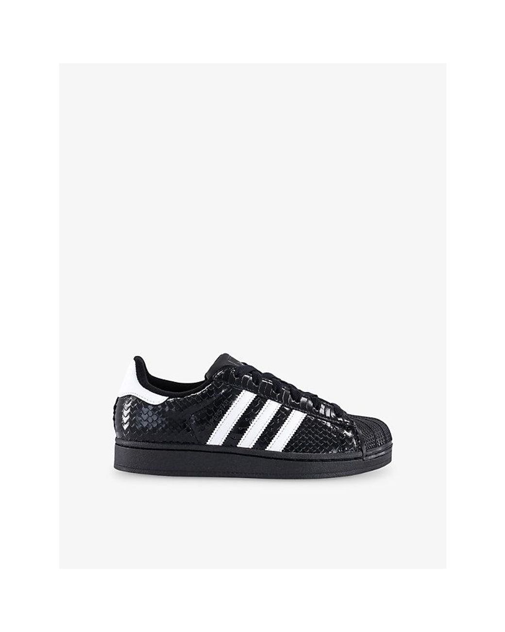 Adidas Black Superstar Ii Patent-Leather Trainers