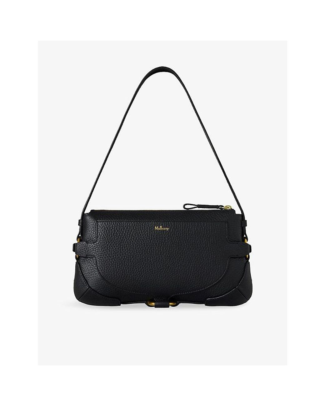 Mulberry Black Lennox Buckle-Embellished Shoulder Bag