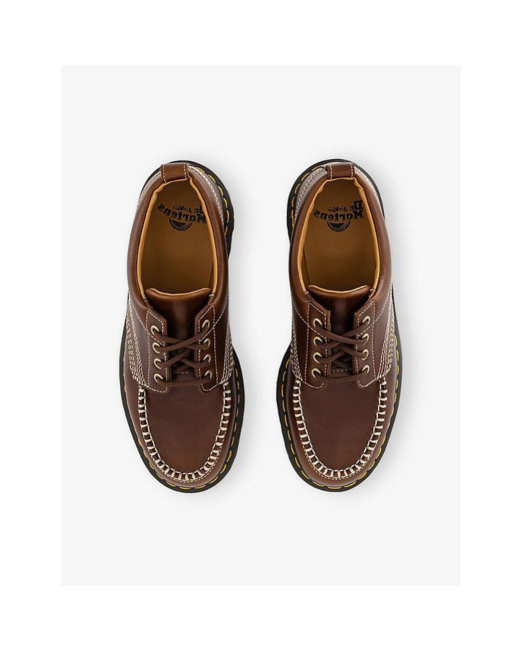 Dr. Martens Brown Lowell Leather Shoes for men