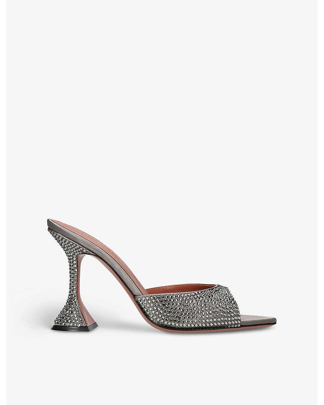 Caroline Crystal embellished Suede Heeled Sandals